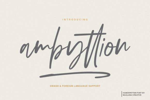 Ambyttion: The Playful Script Font for Handmade Branding