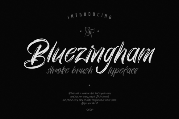 Bluezingham: A Quirky Script Font for Modern Editorial Design