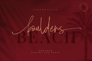 Boulders Beach Duo: A Sophisticated Script and Serif Typeface for Editorial Design