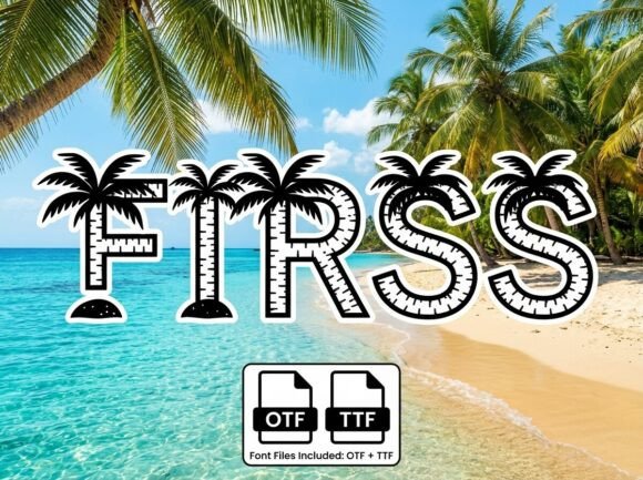Firss: The Palm-Inspired Typeface for Coastal Editorial Design