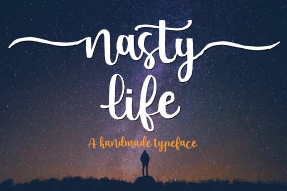 Nasty Life: A Hand-Painted Script for Editorial Design