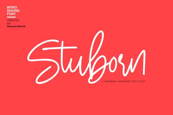 Stuborn: A Script Typeface for Authentic Editorial Design