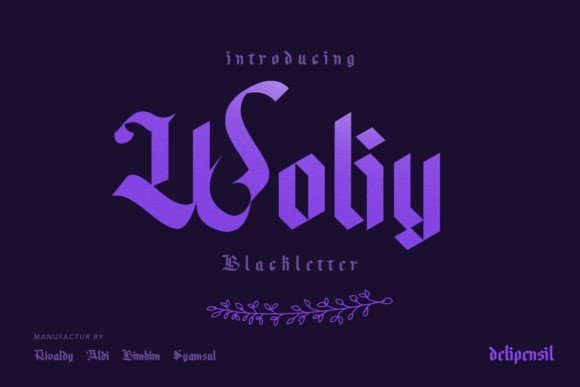 Woliy: The Blackletter Typeface for Bold Small Business Branding